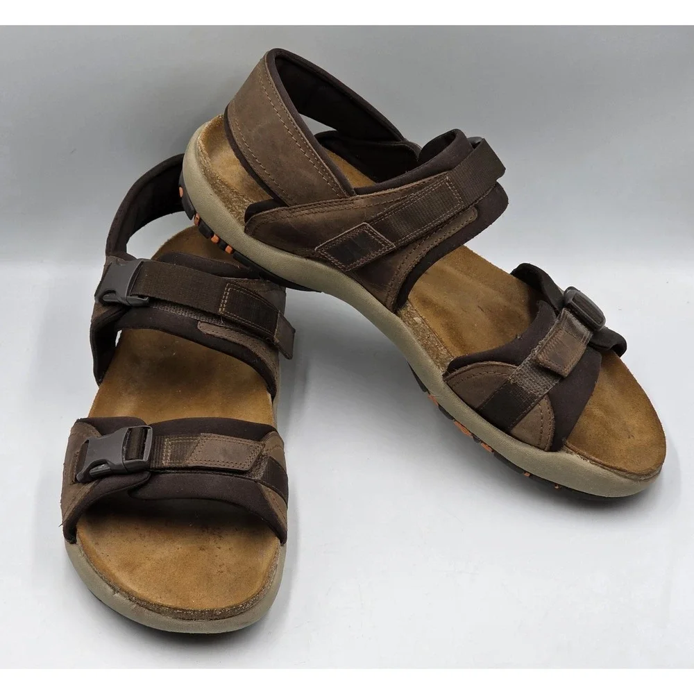 Naot Lappland Brown Slingback Strap Comfort Shoe Gorpcore Sandals Men 13 Israel
